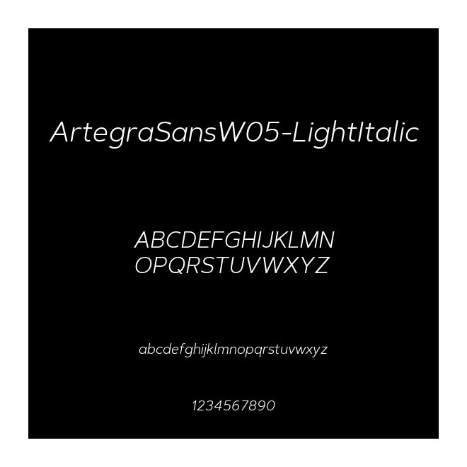 ArtegraSansW05-LightItalic
