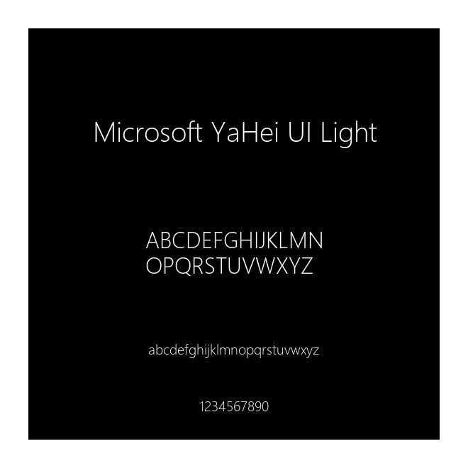 Microsoft YaHei UI Light
