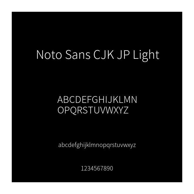 Noto Sans CJK JP Light