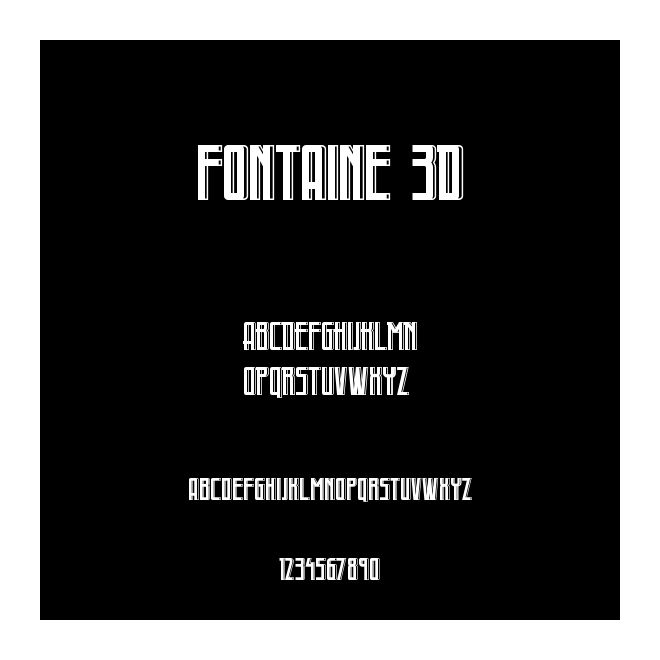 Fontaine 3D