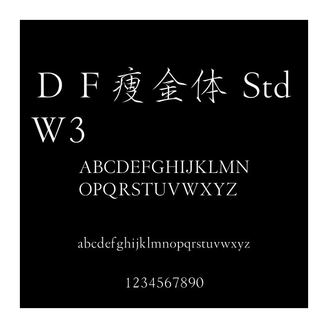 ＤＦ痩金體 Std W3