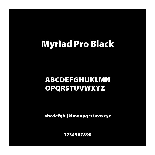 Myriad Pro Black