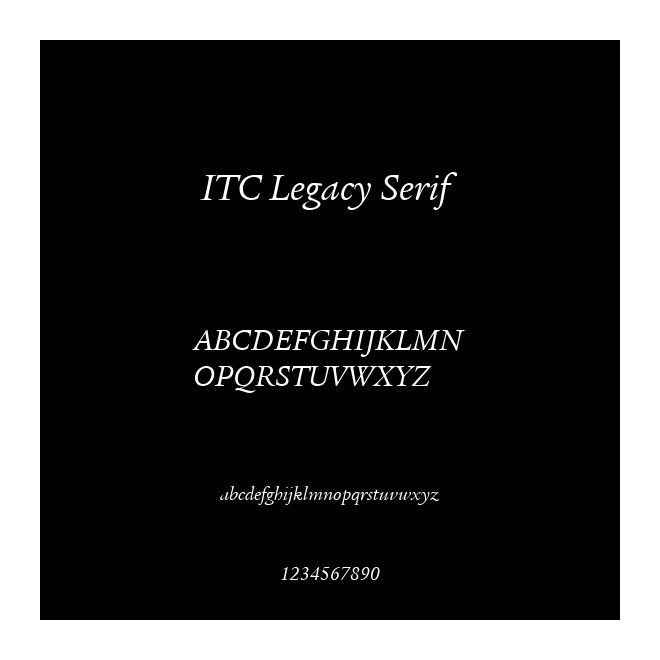 ITC Legacy Serif