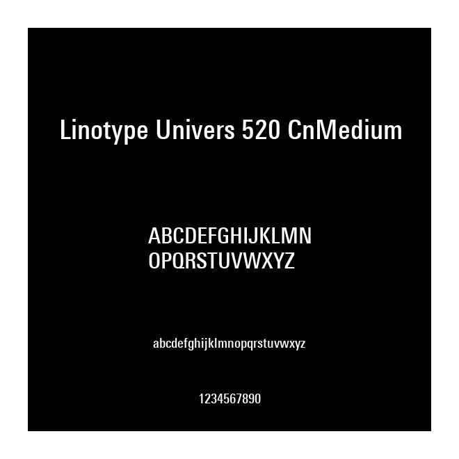 Linotype Univers 520 CnMedium