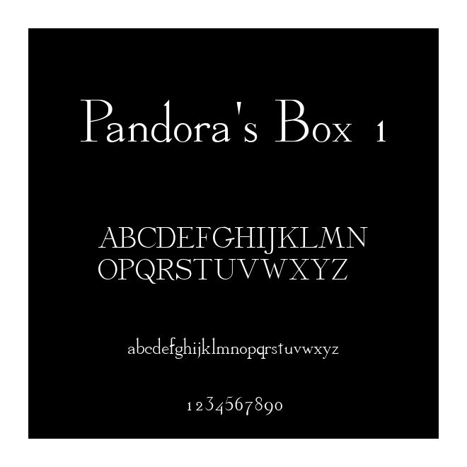Pandora's Box 1