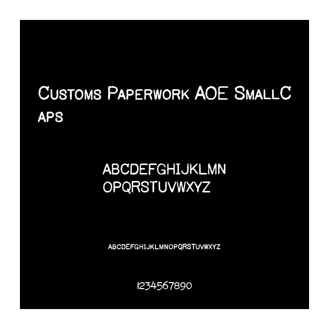 Customs Paperwork AOE SmallCaps