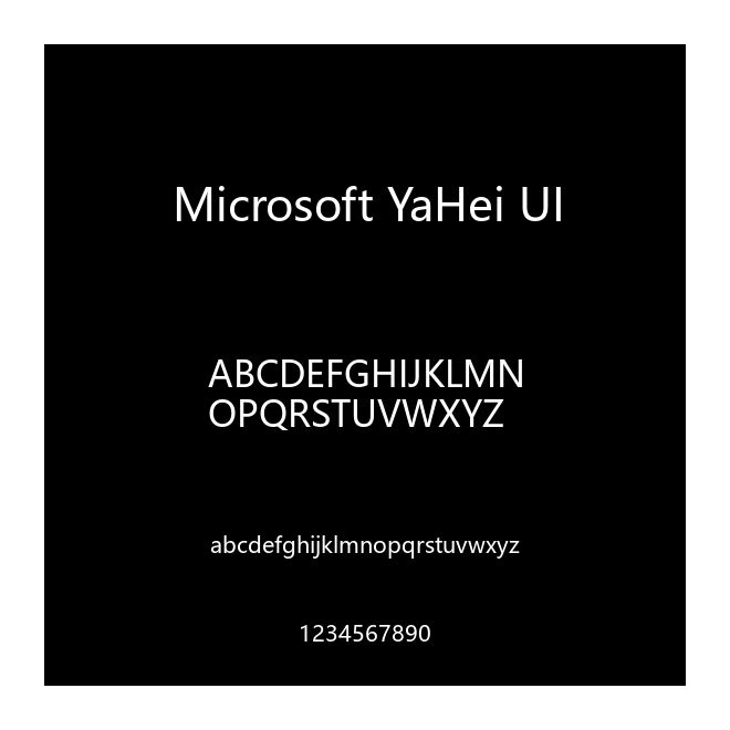 Microsoft YaHei UI