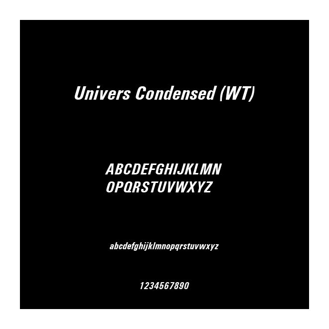 Univers Condensed (WT)