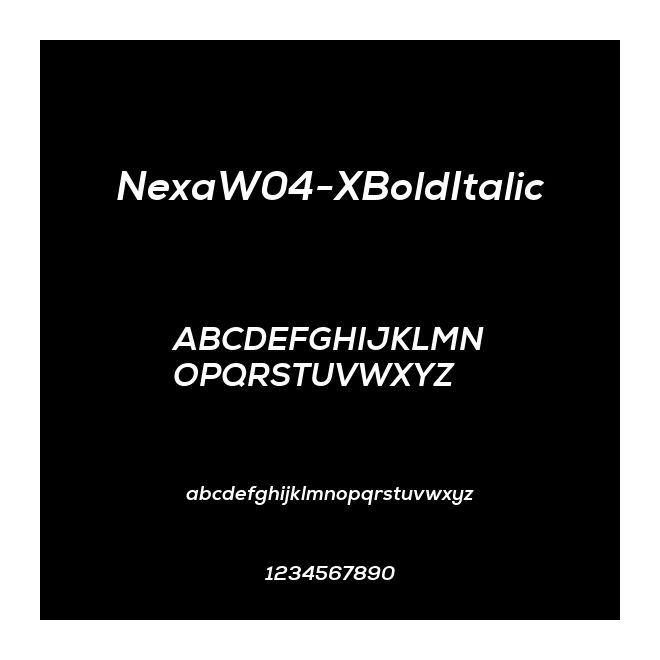 NexaW04-XBoldItalic