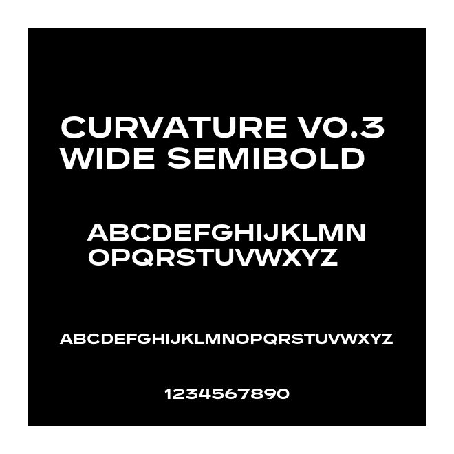 Curvature v0.3 Wide Semibold