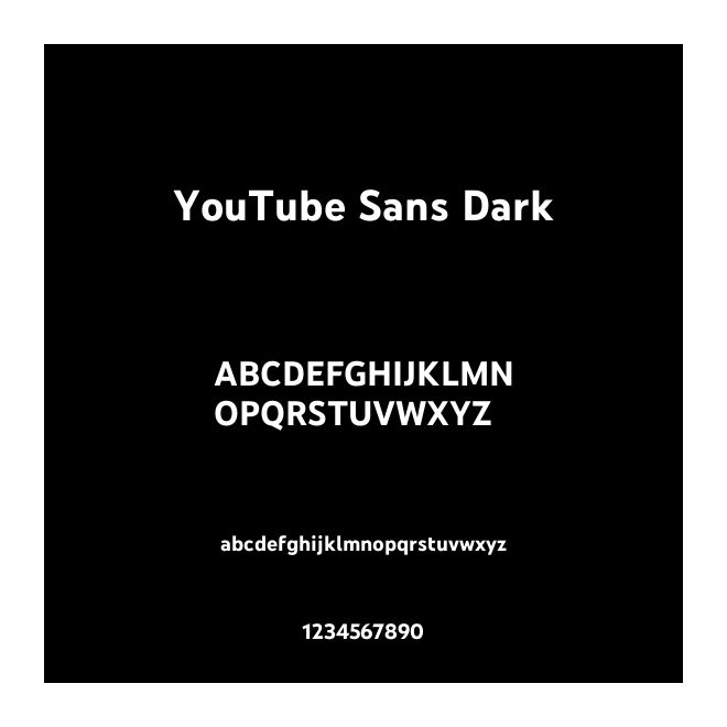 YouTube Sans Dark