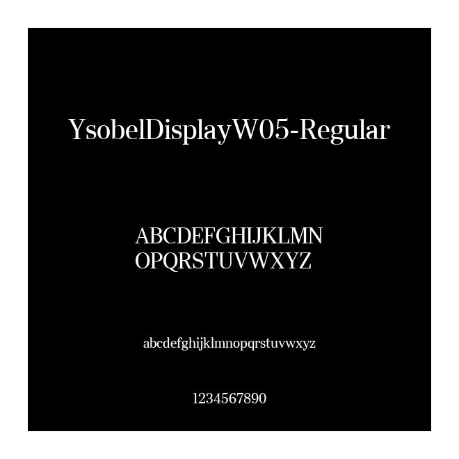 YsobelDisplayW05-Regular