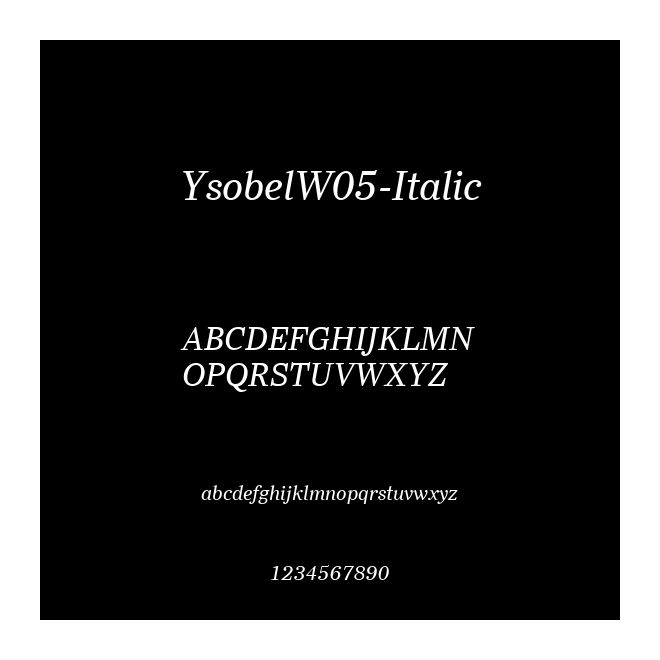 YsobelW05-Italic