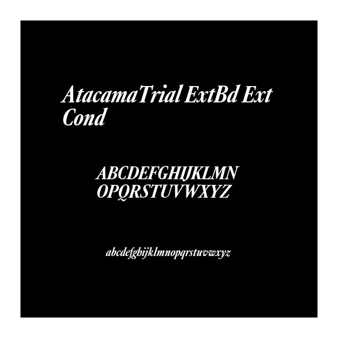 AtacamaTrial ExtBd ExtCond