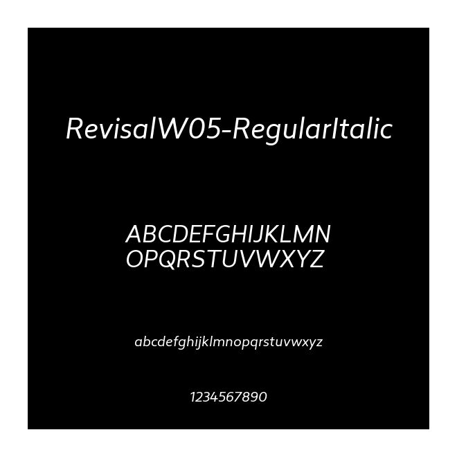 RevisalW05-RegularItalic