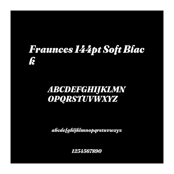 Fraunces 144pt Soft Black