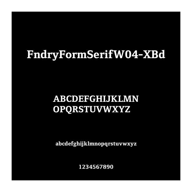 FndryFormSerifW04-XBd