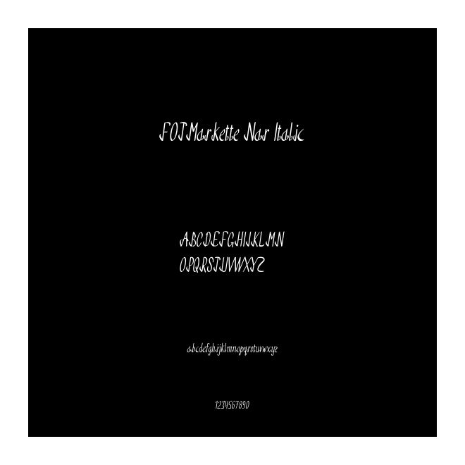 FOTMarkette Nar Italic