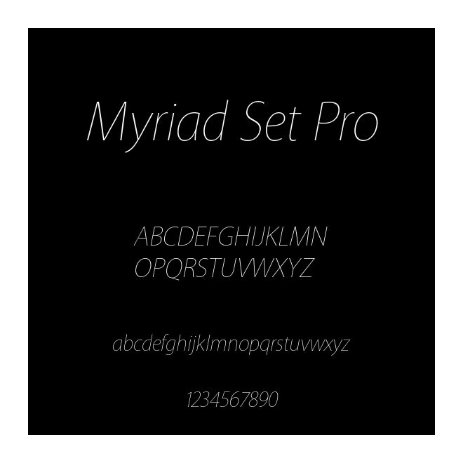 Myriad Set Pro