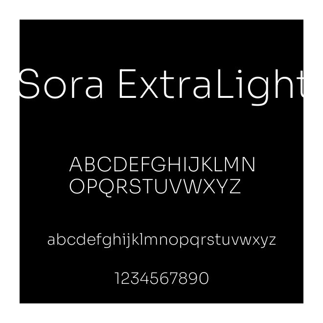 Sora ExtraLight
