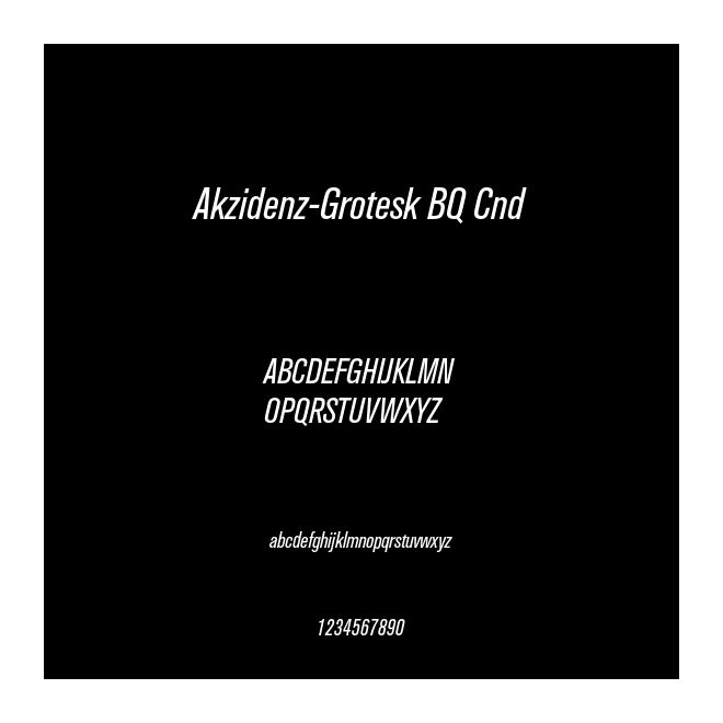 Akzidenz-Grotesk BQ Cnd