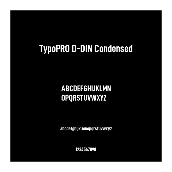TypoPRO D-DIN Condensed