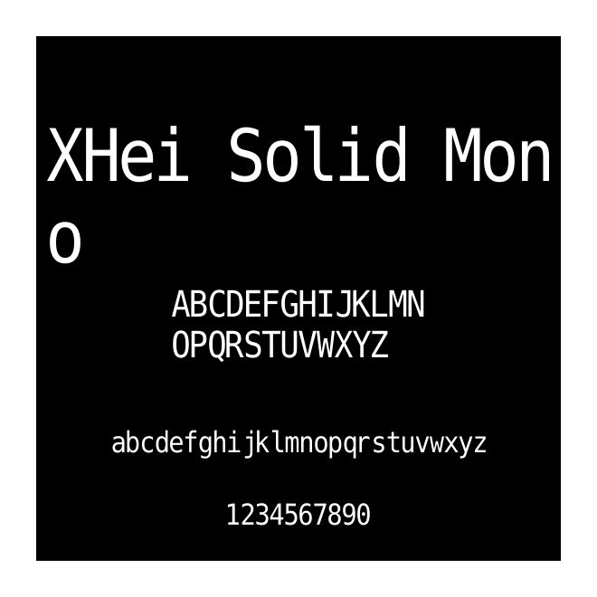 XHei Solid Mono