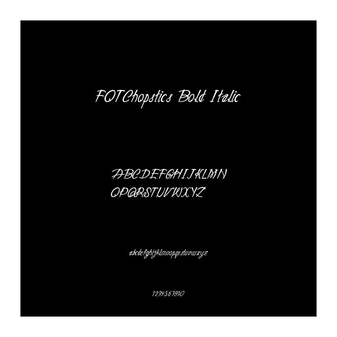 FOTChopstics Bold Italic