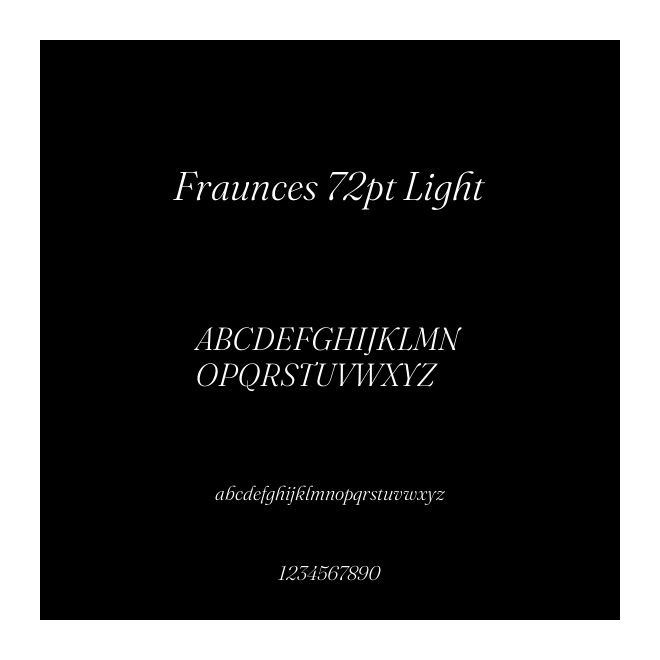 Fraunces 72pt Light