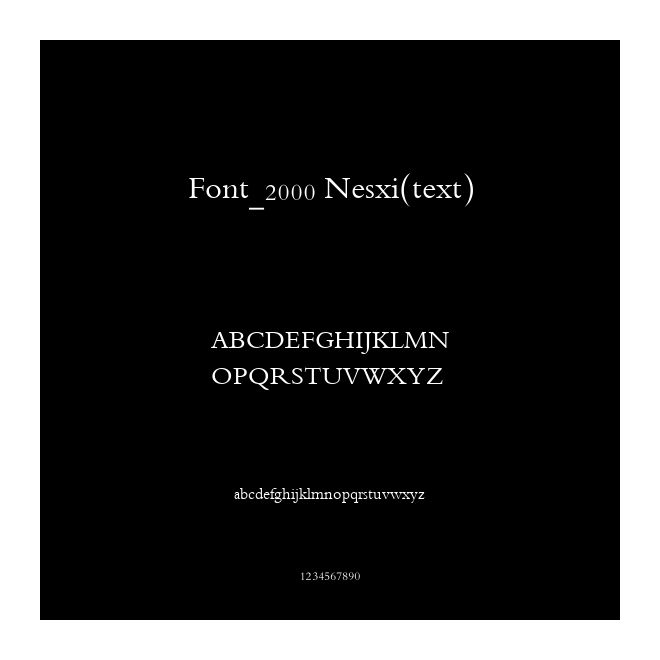 Font_2000 Nesxi(text)