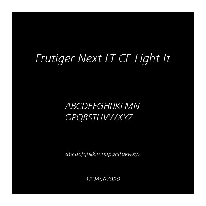 Frutiger Next LT CE Light It