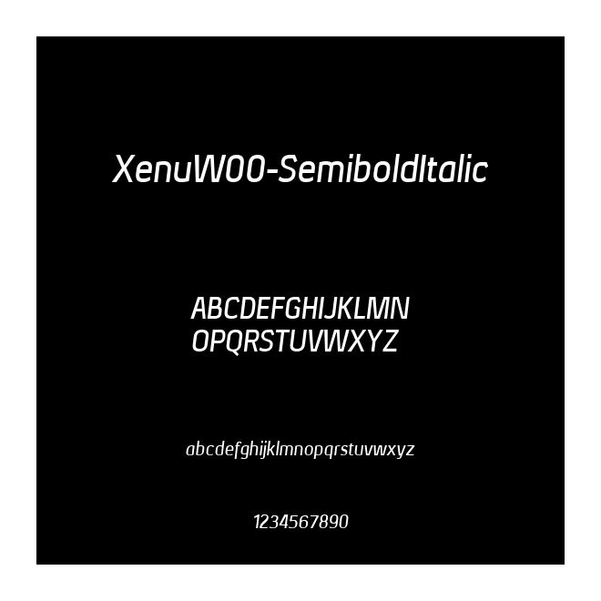 XenuW00-SemiboldItalic