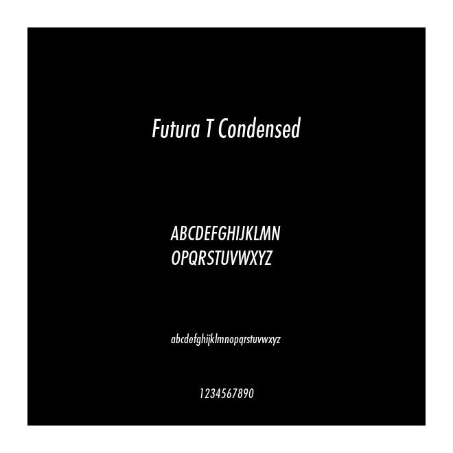 Futura T Condensed