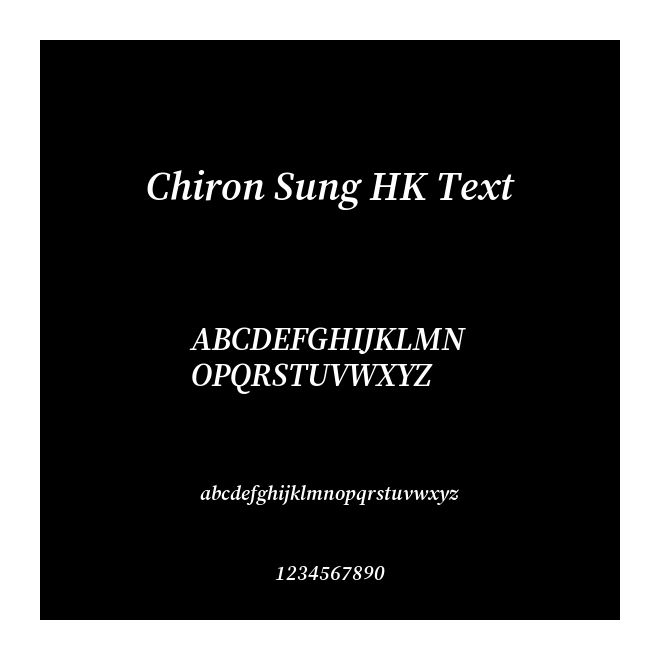 Chiron Sung HK Text