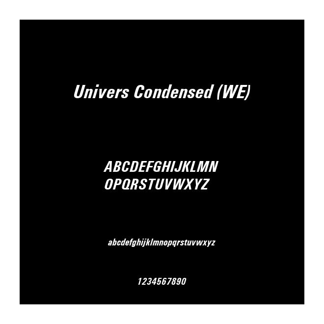 Univers Condensed (WE)