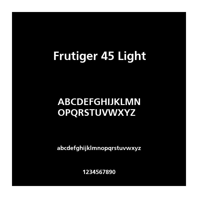 Frutiger 45 Light