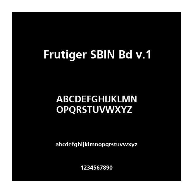 Frutiger SBIN Bd v.1