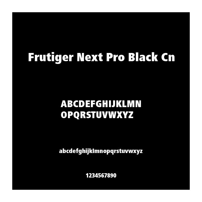 Frutiger Next Pro Black Cn