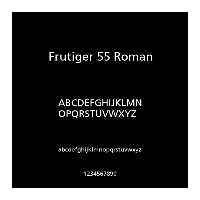 Frutiger 55 Roman