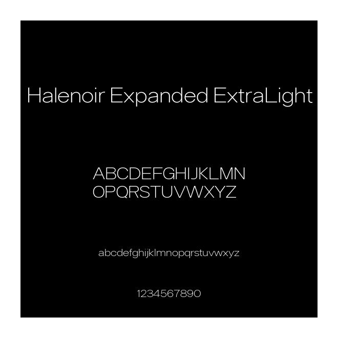 Halenoir Expanded ExtraLight