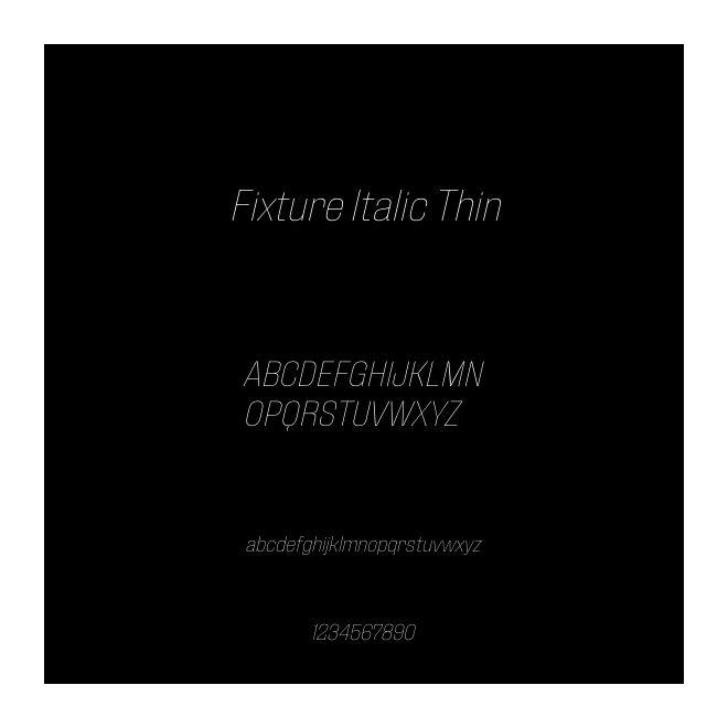 Fixture Italic Thin