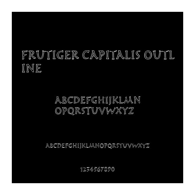 Frutiger Capitalis Outline
