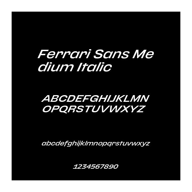 Ferrari Sans Medium Italic