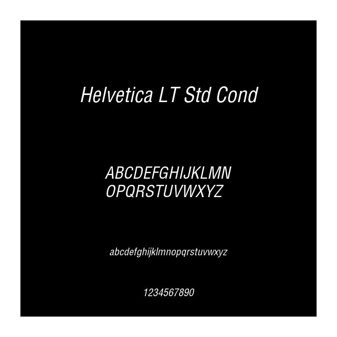 Helvetica LT Std Cond