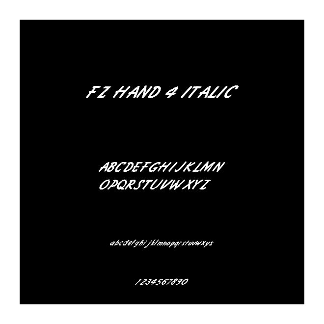 FZ HAND 4 ITALIC