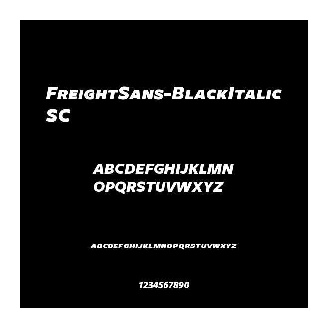 FreightSans-BlackItalicSC