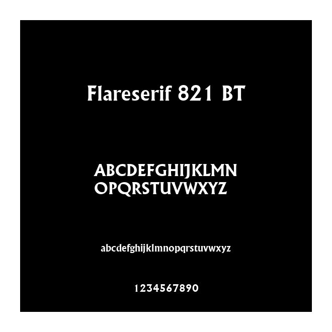 Flareserif 821 BT
