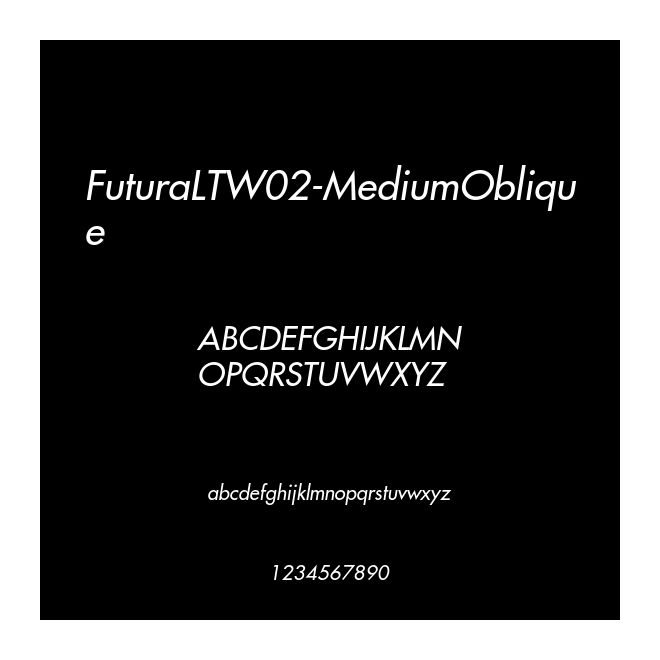 FuturaLTW02-MediumOblique