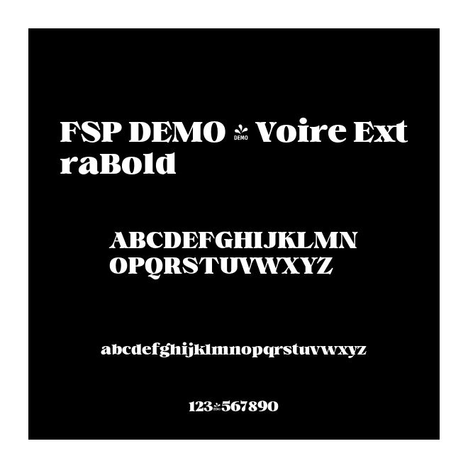 FSP DEMO - Voire ExtraBold