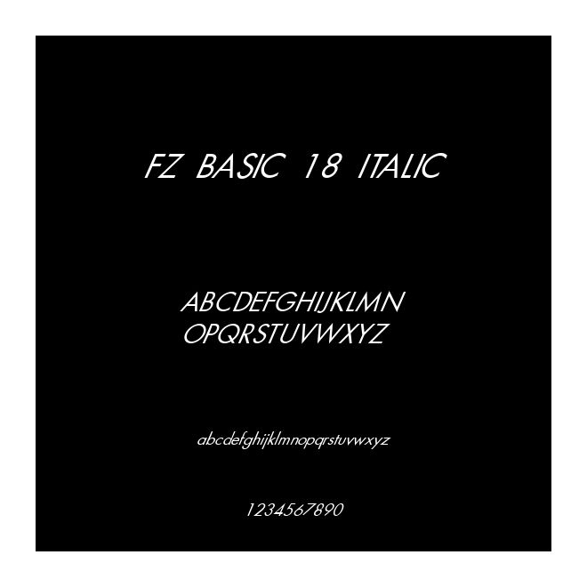 FZ BASIC 18 ITALIC